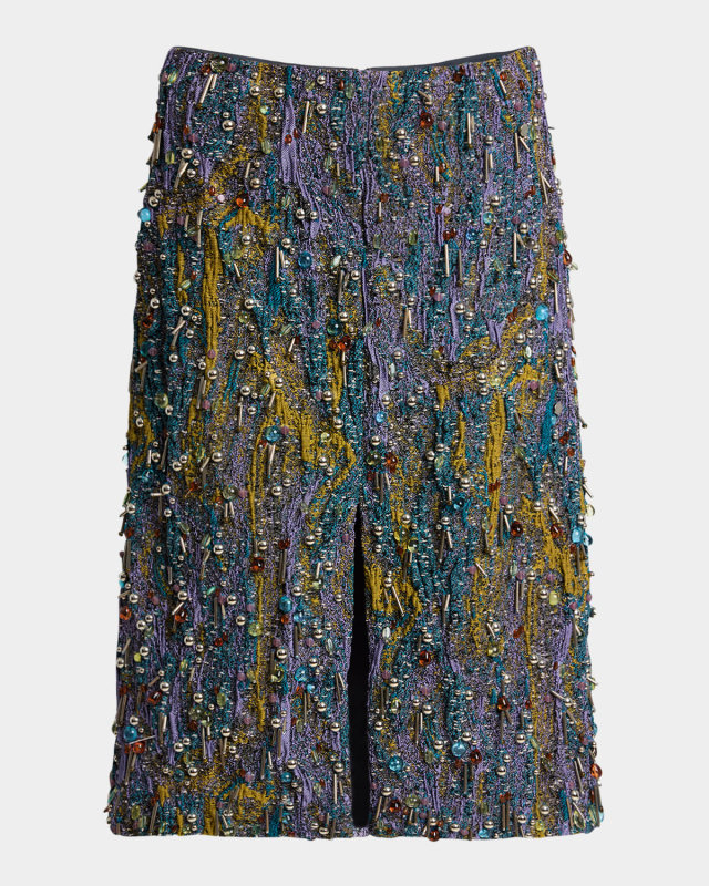 Shera Embellished Midi Skirt